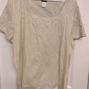 J Crew cream top